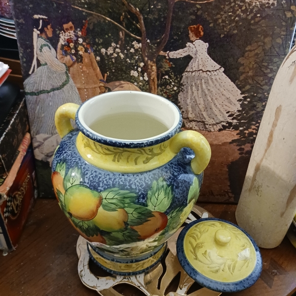 🍪🥠Biscotti Jar, Beautiful and colorful🌯 Handpainted,Beautiful Kitchen Decor🌶 - Picture 4 of 15